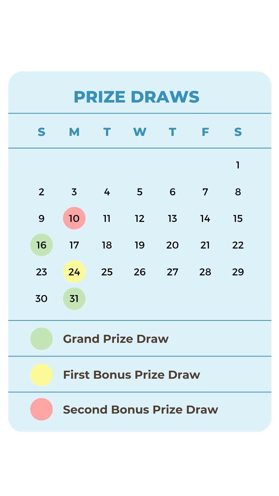 Image of Media Rewards Paid Survey App Prize Draws Calendar